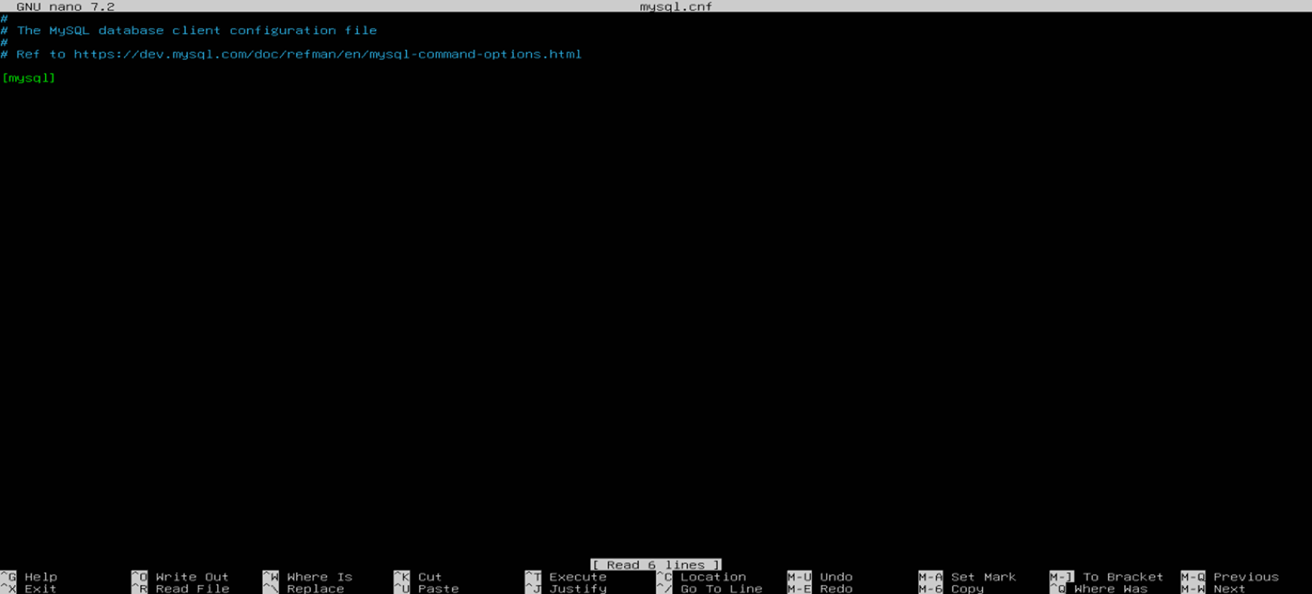 файл mysql.cnf