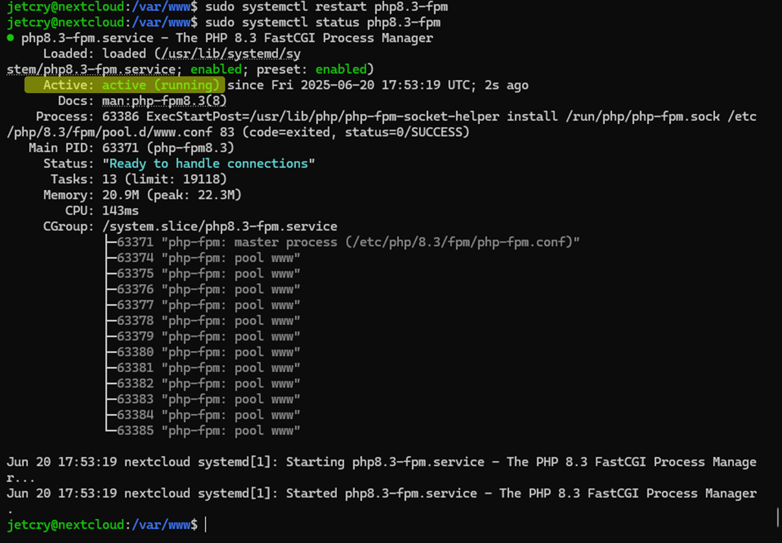 php статус