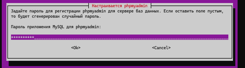 устанавливаем пароль