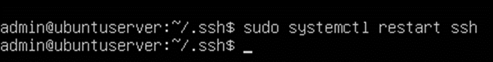 Перезапускаем службу ssh
